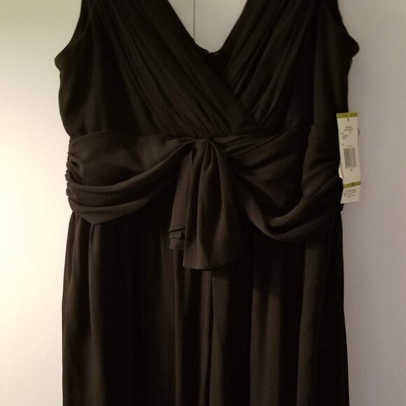 NWT Evan Picone Black chiffon cocktail dress, size 14 - Picture 3 of 7
